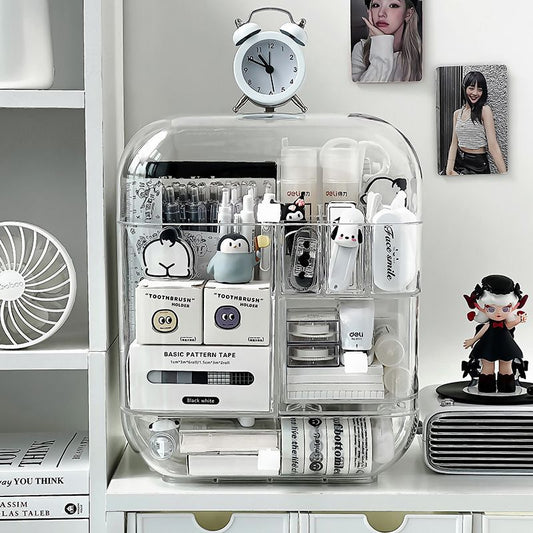 Transparent Desktop Stationery Storage Organiser