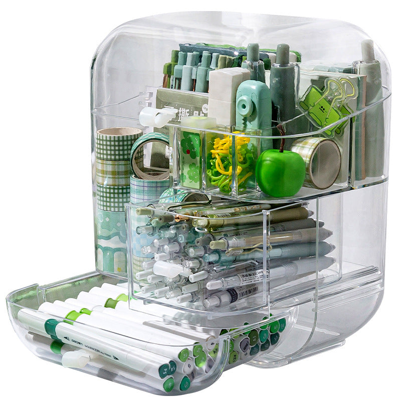 Transparent Desktop Stationery Storage Organiser