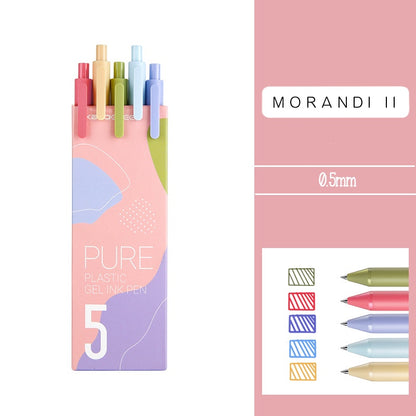 Kaco Cute Retractable Gel Pen Set Morandi 2