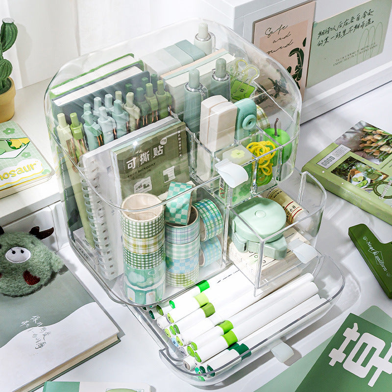 Transparent Desktop Stationery Storage Organiser
