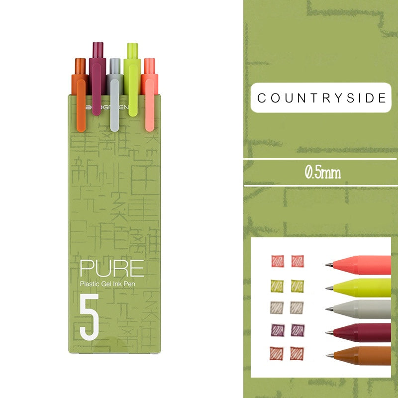 Kaco Cute Retractable Gel Pen Set Countryside