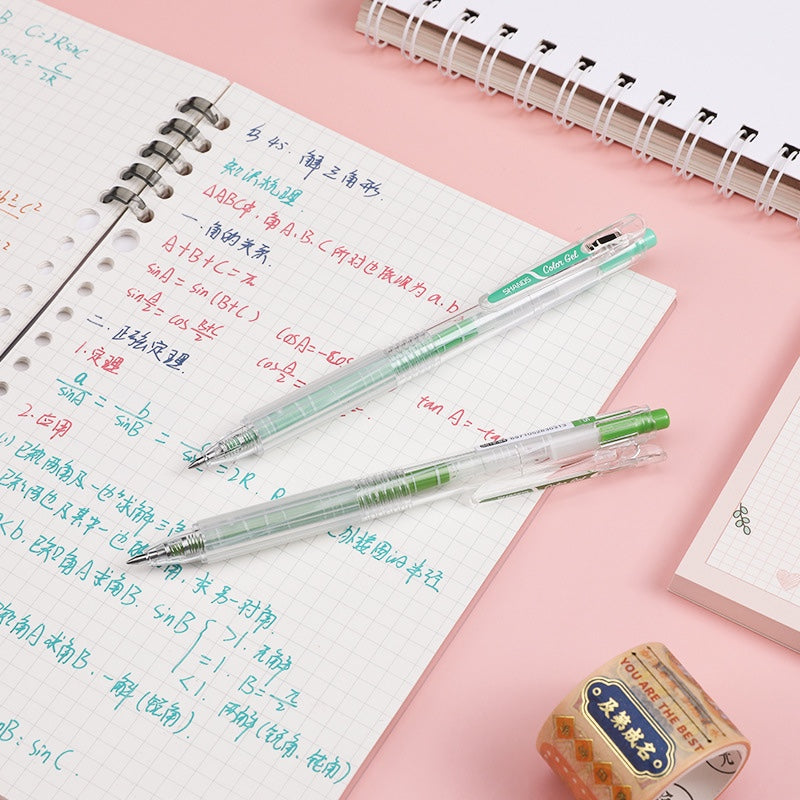 Retractable Morandi Colour Gel Pen Set