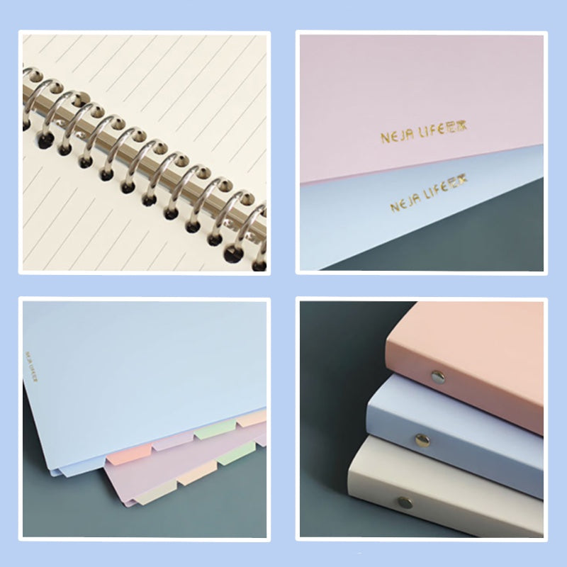 Pastel Metal Binder Notebook