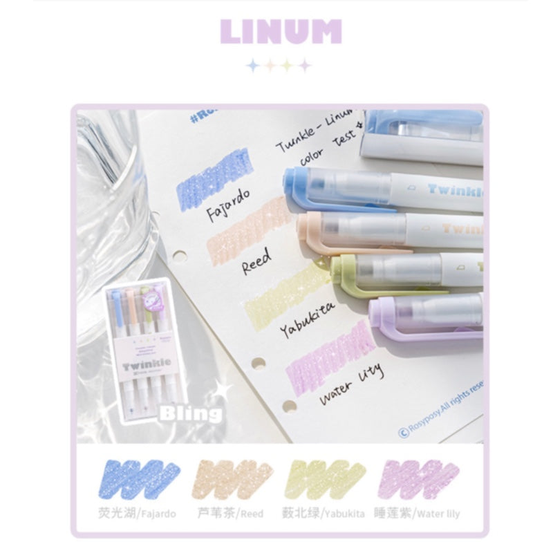 Twinkle Dual Sided Shimmer Highlighter Sets Linum