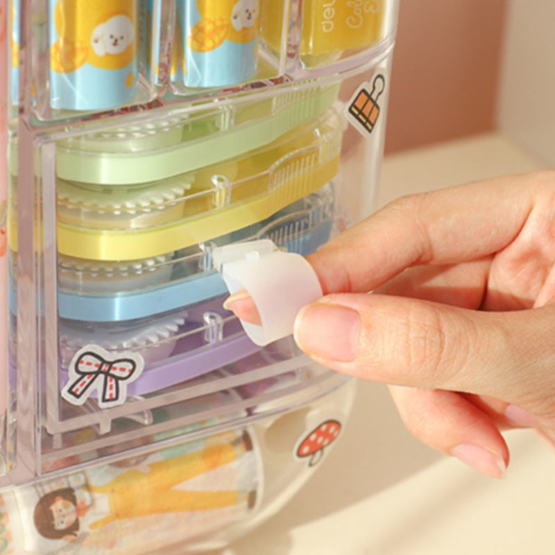 Transparent Desktop Stationery Storage Organiser