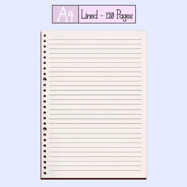 Loose Leaf Paper Refill Sheets A4 Lined