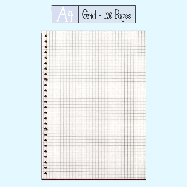 Loose Leaf Paper Refill Sheets A4 Grid