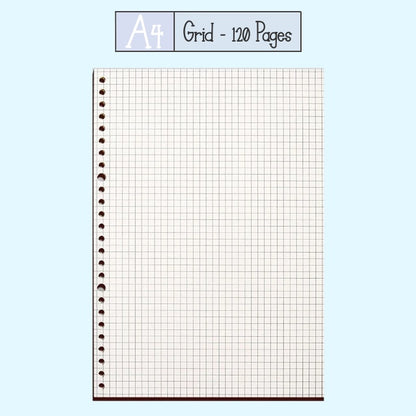 Loose Leaf Paper Refill Sheets A4 Grid