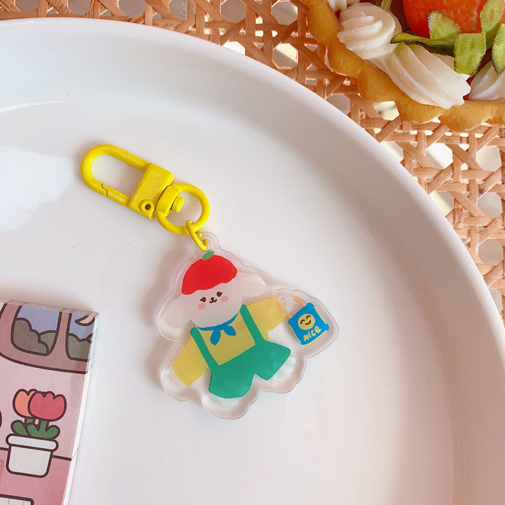 Cute Acrylic Pendant Keychains 10
