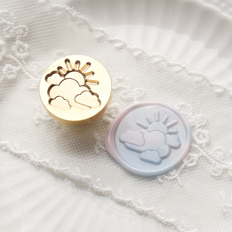 Cute Cloud Shaped Wax Stamp Heads Cloudy