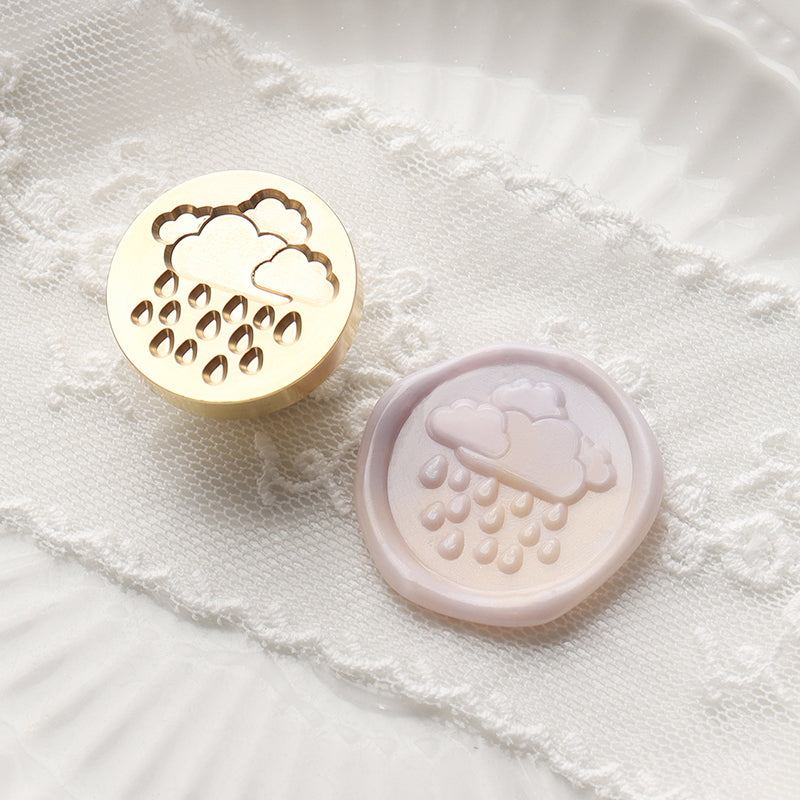 Cute Cloud Shaped Wax Stamp Heads Rainy