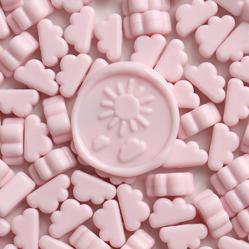 Cute Matte Cloud Shaped Sealing Wax Jade Pink