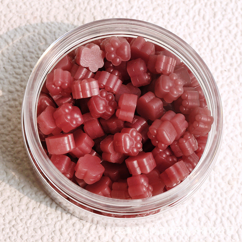 Cute Cat Paw Wax Beads Raspberry Red