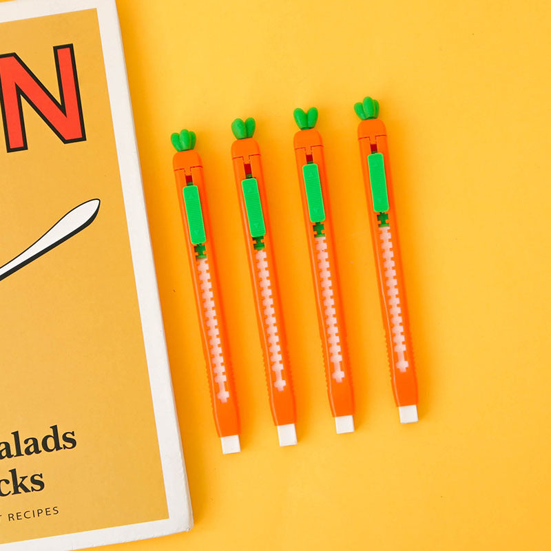 Cute Carrot Push Pull Eraser