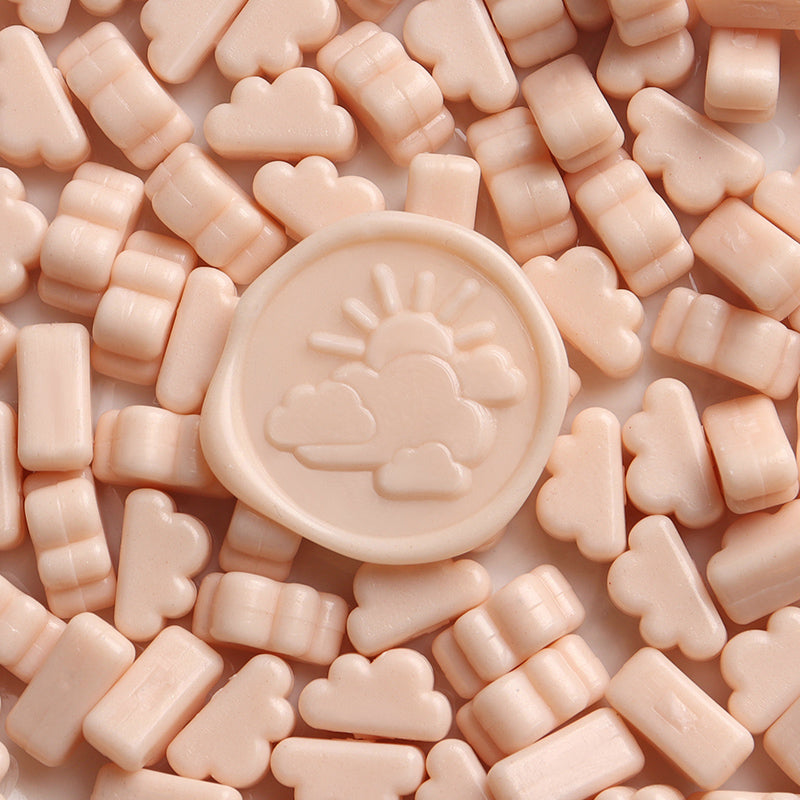 Cute Matte Cloud Shaped Sealing Wax Sweet Apricot