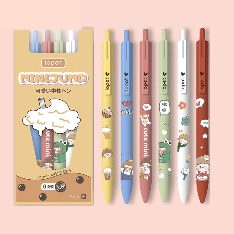 Retractable Bubble Tea Pencil Case Pen