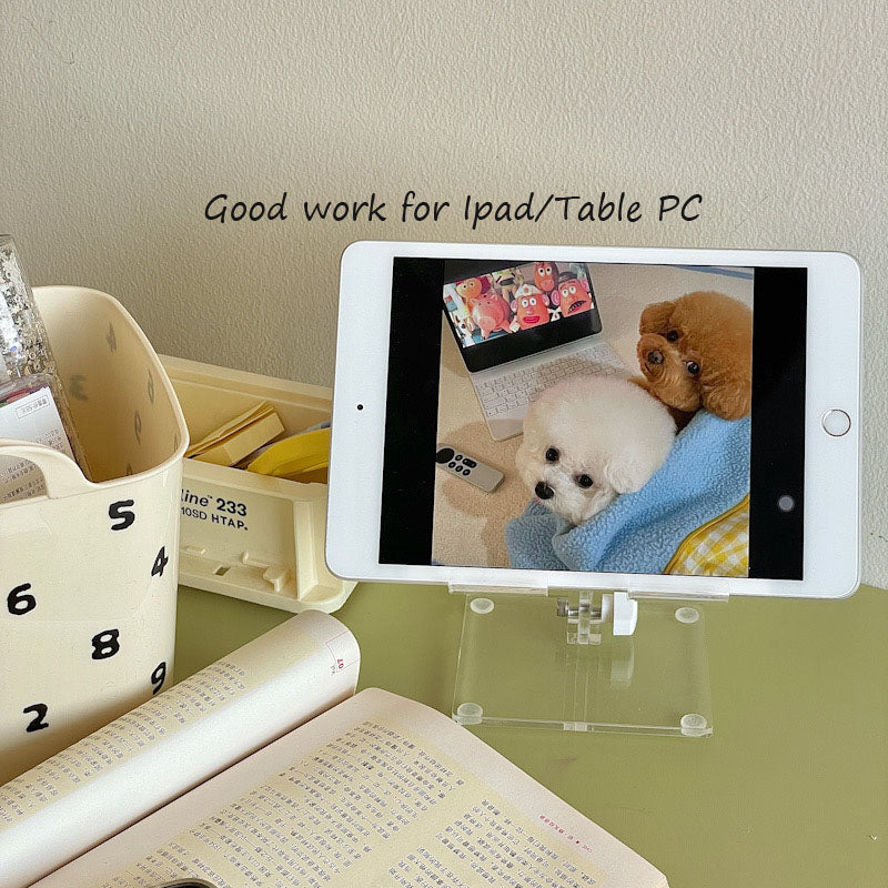 Small Transparent Acrylic Desktop Phone Holder