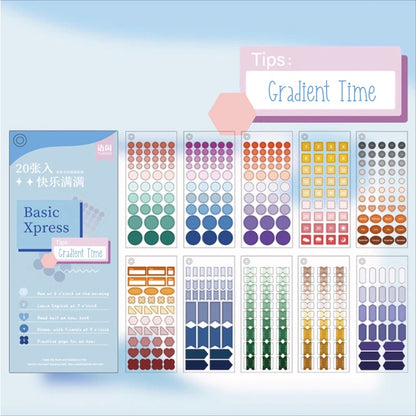 Basic Xpress Planner Stickers Gradient Time