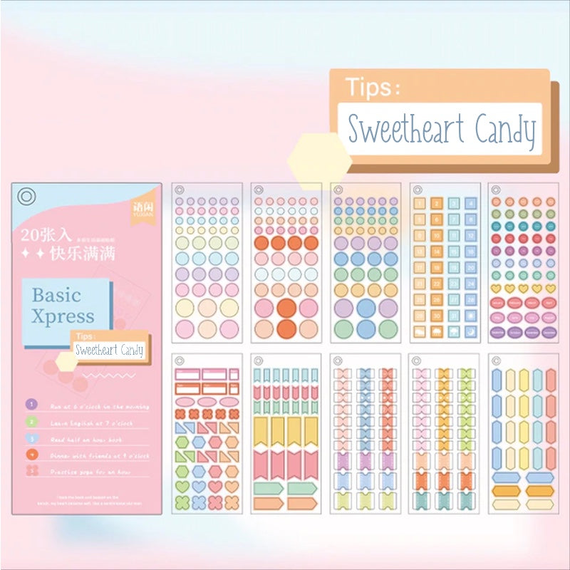Basic Xpress Planner Stickers Sweetheart Candy