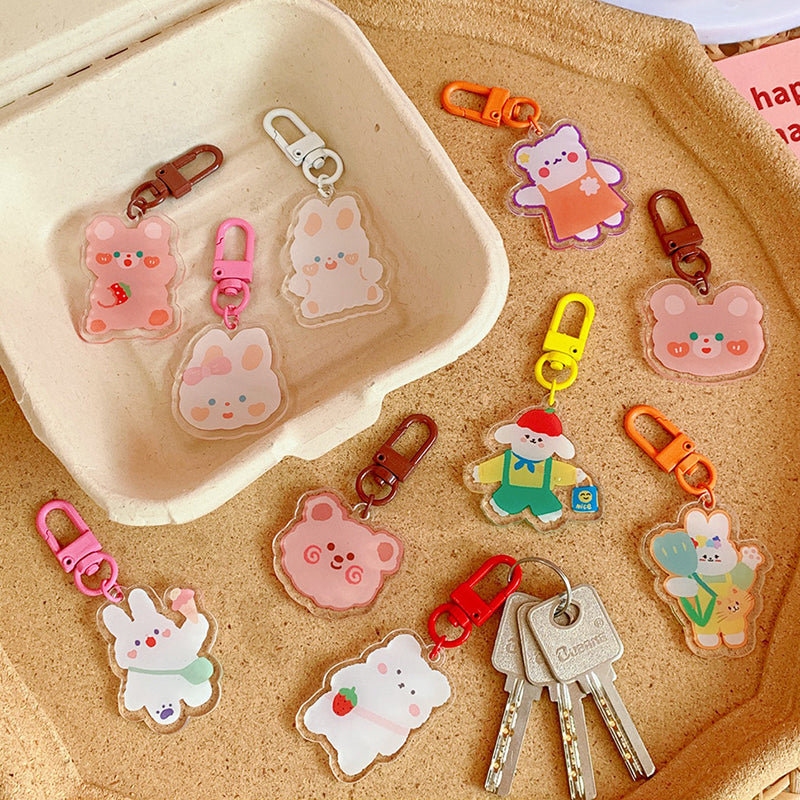 Cute Acrylic Pendant Keychains