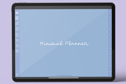 Minimal Undated Digital Planner - Blueberry Sorbet