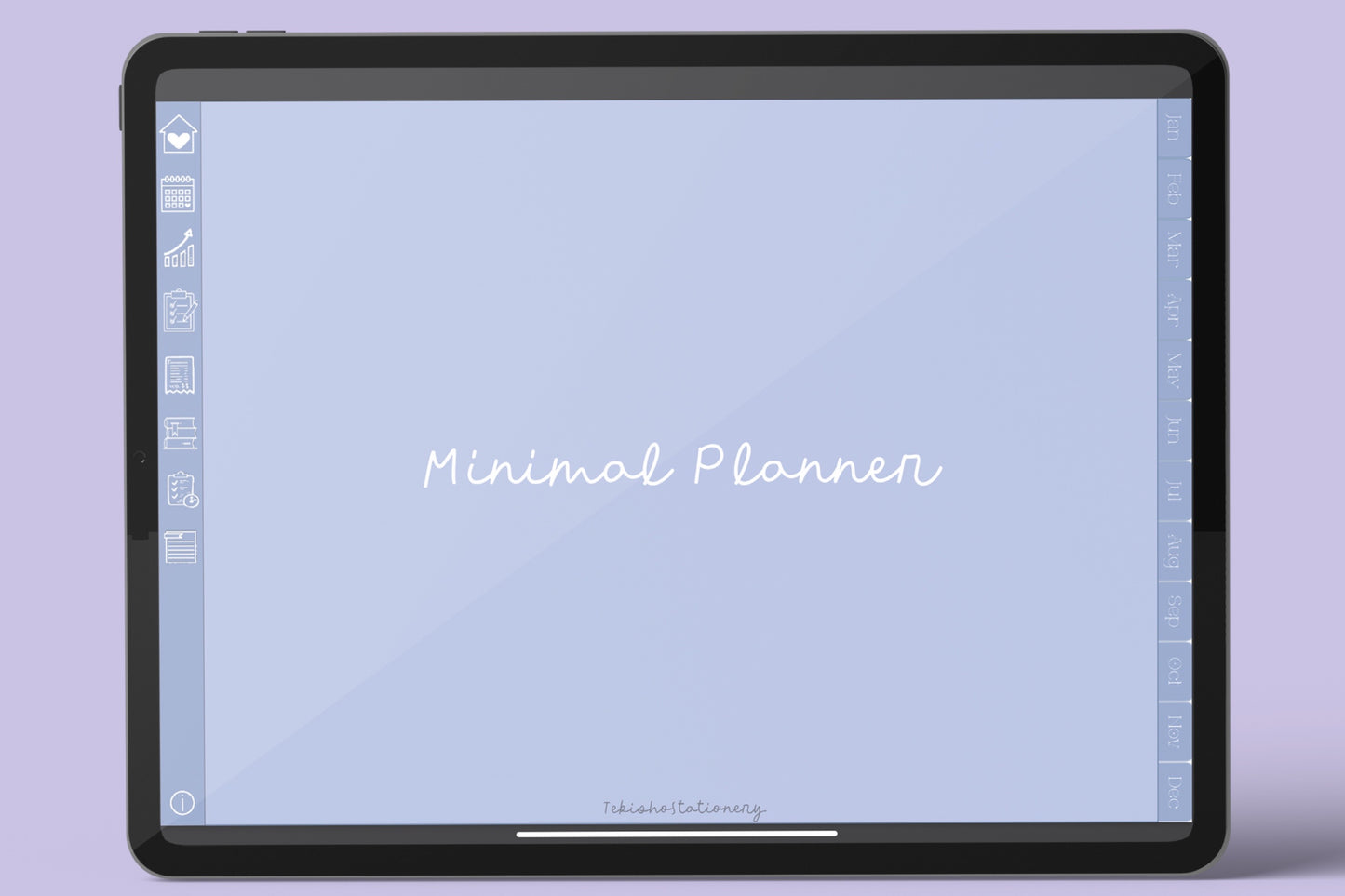 Minimal Undated Digital Planner - Blueberry Macaron