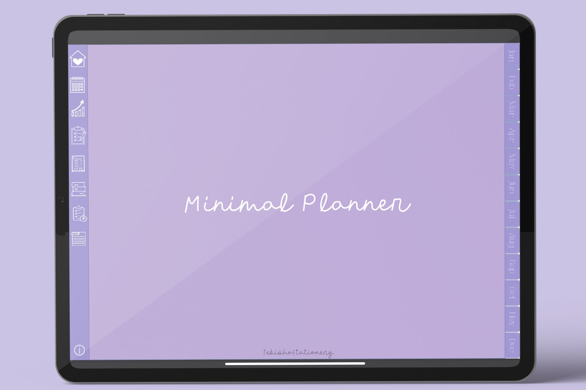 Minimal Undated Digital Planner - Blueberry Frosting