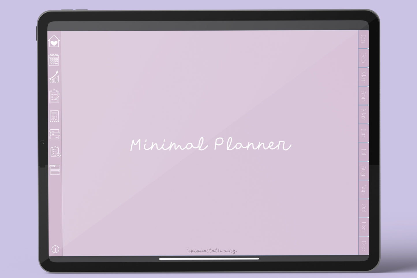 Minimal Undated Digital Planner - Raspberry Mousse
