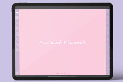 Minimal Undated Digital Planner - Cotton Candy Dream