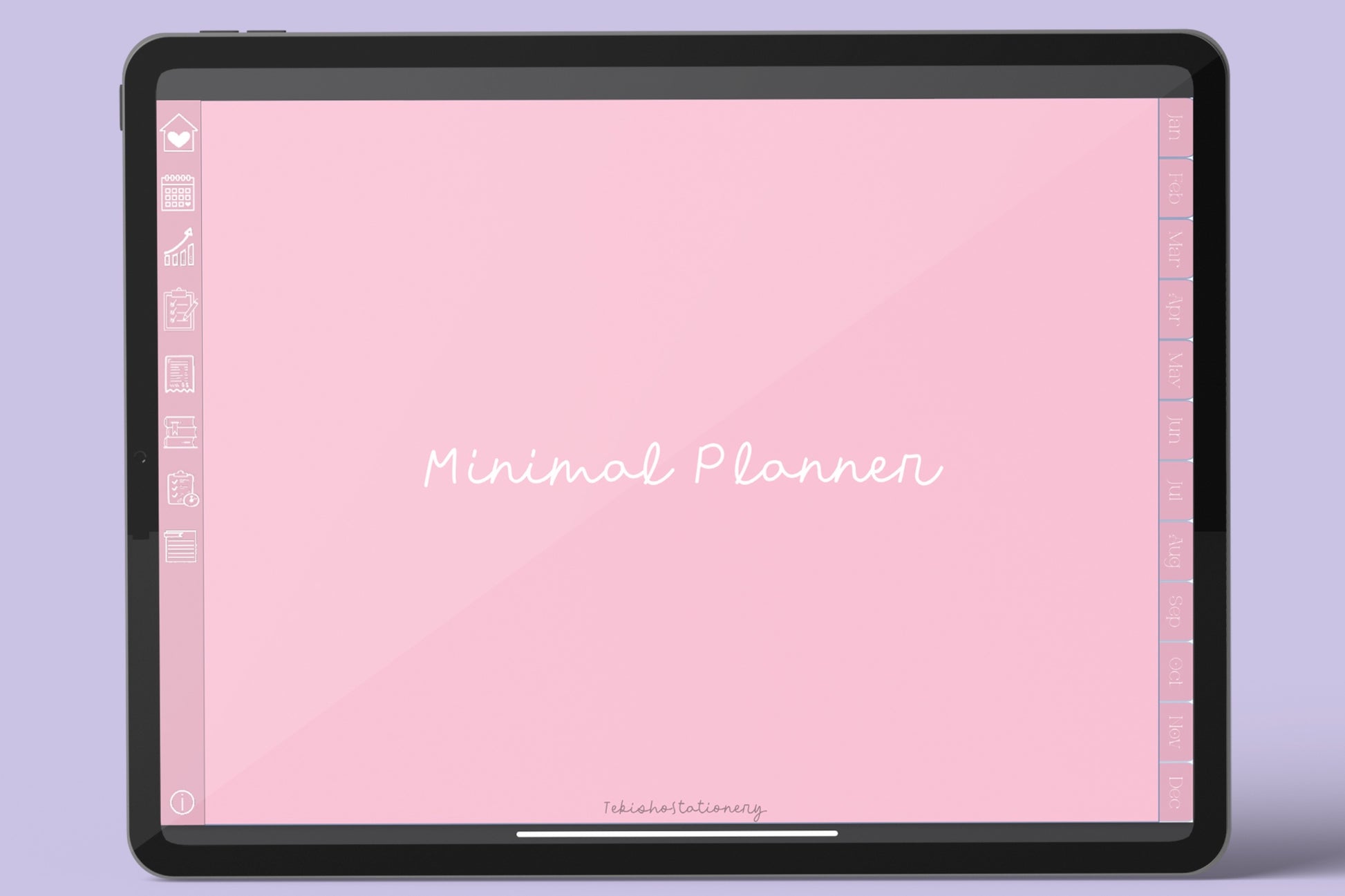 Minimal Undated Digital Planner - Cherry Blossom Marshmallow