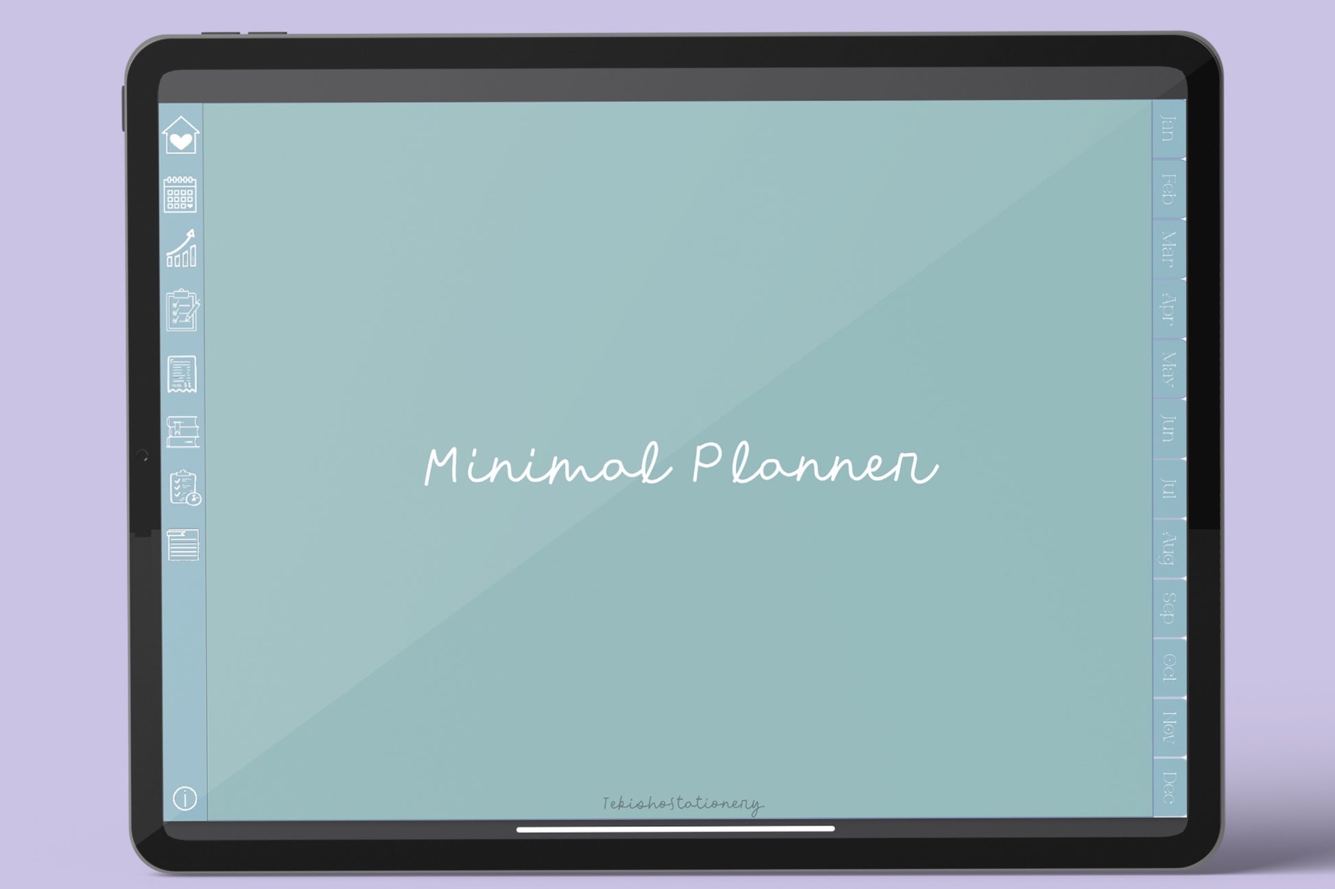 Minimal Undated Digital Planner - Pistachio Blueberry Cheesecake