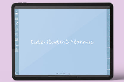 Kids Minimal Digital Planner - Blue Cotton Candy