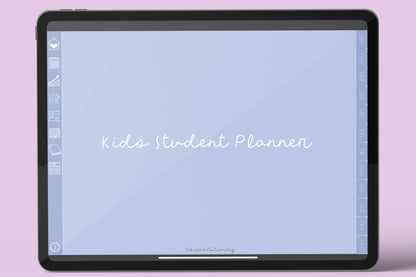Kids Minimal Digitial Planner - Blueberry Macaron