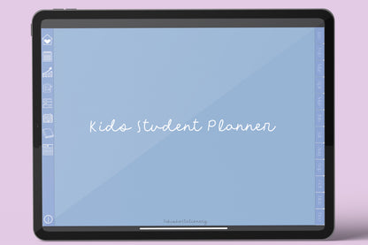 Kids Minimal Digital Planner - Blueberry Sorbet