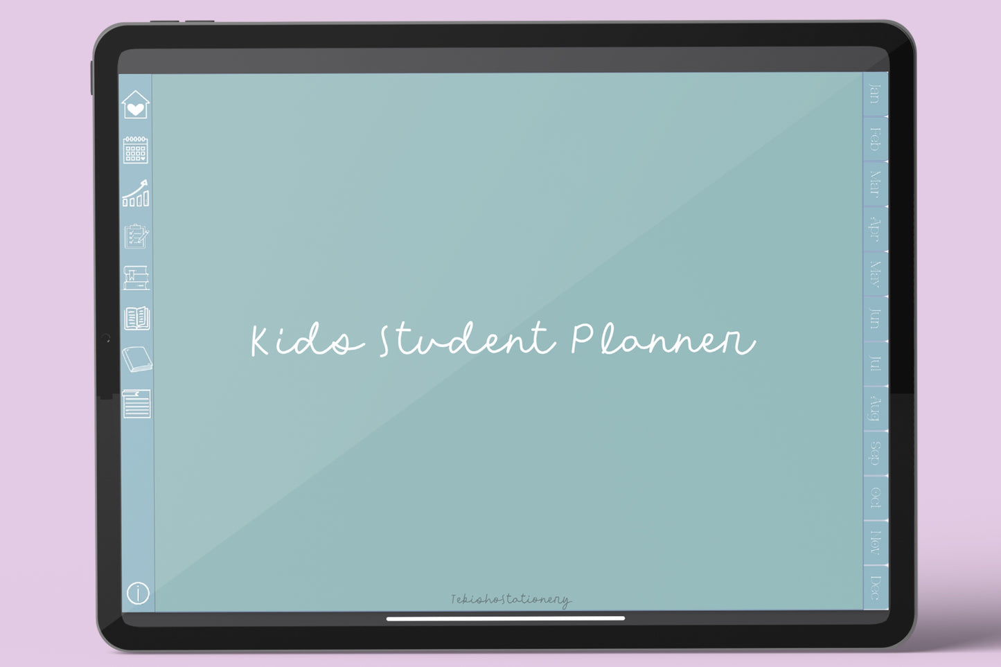 Kids Minimal Digital Planner - Pistachio Blueberry Cheesecake
