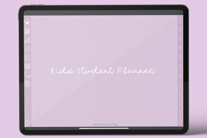 Kids Minimal Digital Planner - Raspberry Mousse 