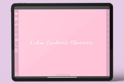 Kids Minimal Digital Planner - Rose Macaron