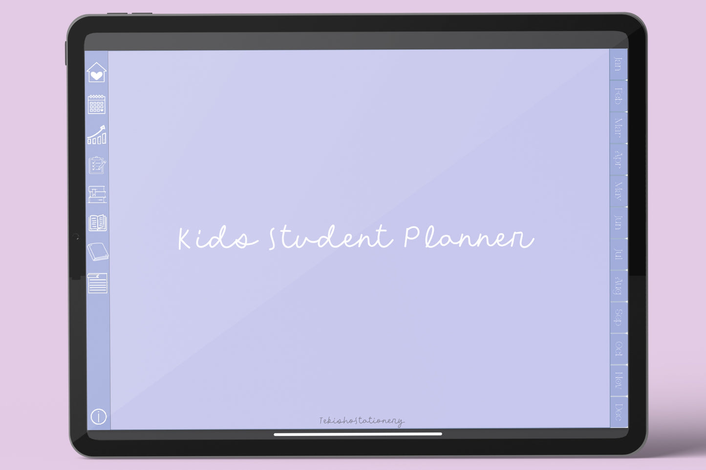 Kids Minimal Digital Planner - Taro Bubble Tea