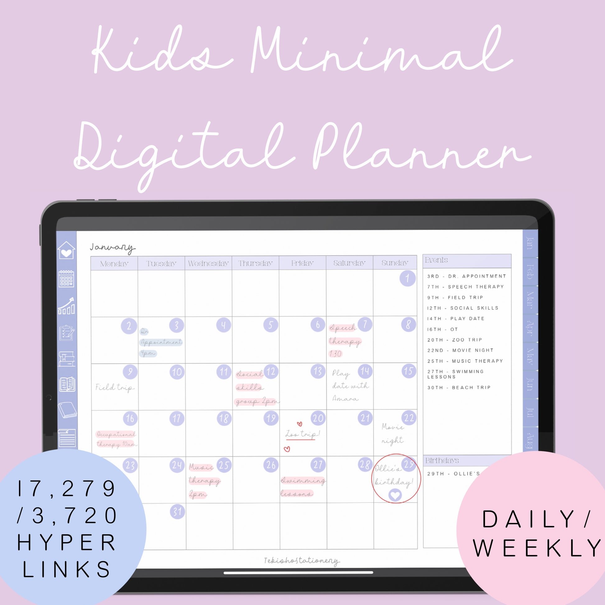 Kids Minimal Digital Planner