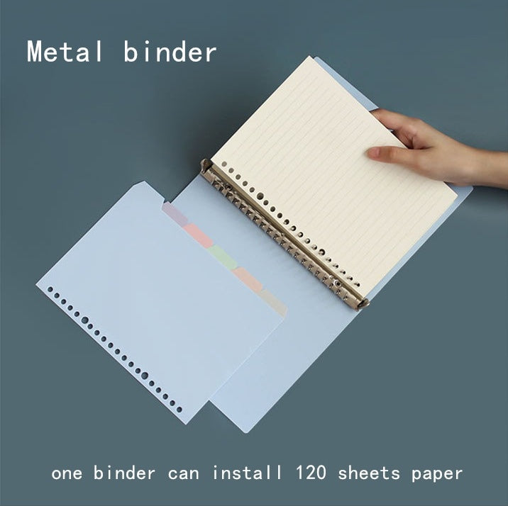 Pastel Metal Binder Notebook