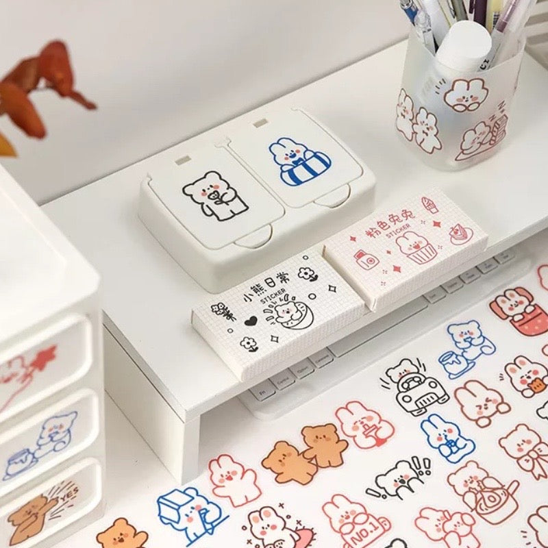 Cute Matchbox PET Stickers