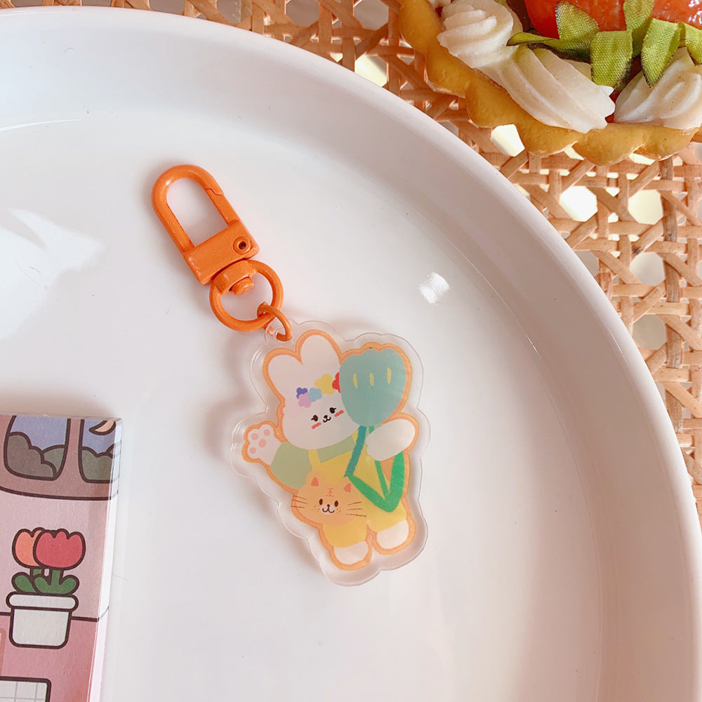 Cute Acrylic Pendant Keychains 6