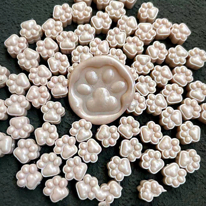 Cute Cat Paw Wax Beads Evaporated Milk Tea