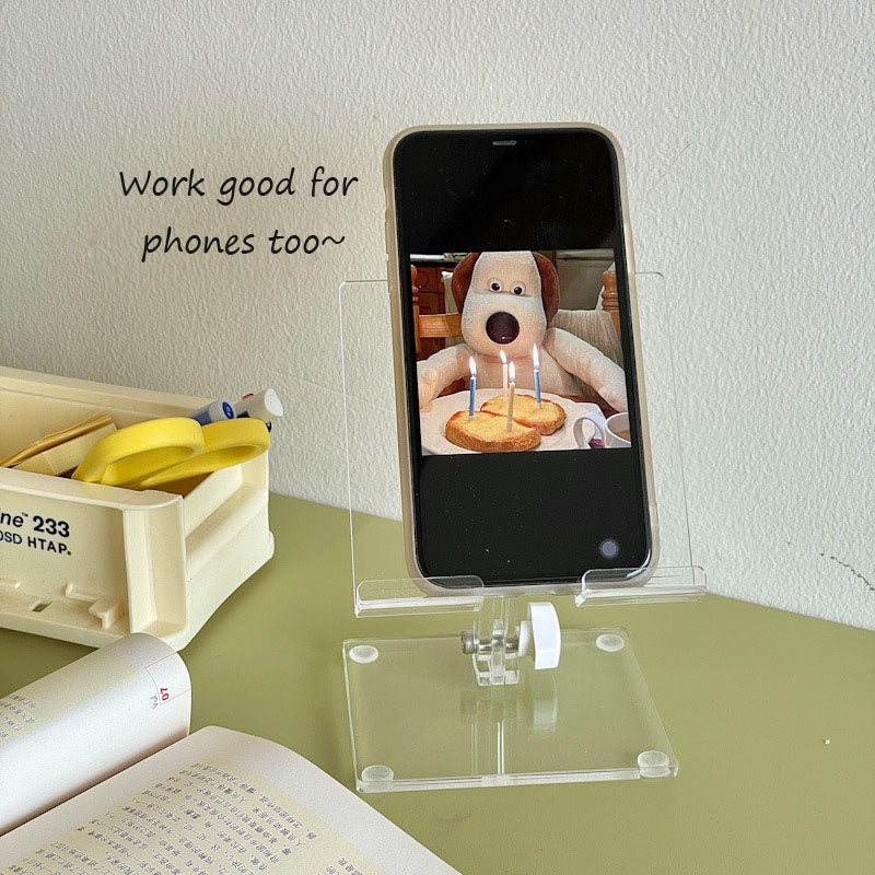 Small Transparent Acrylic Desktop Phone Holder