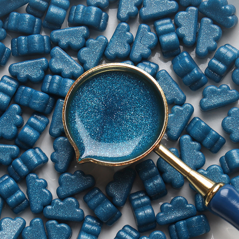 Cute Matte Cloud Shaped Sealing Wax Royal Blue