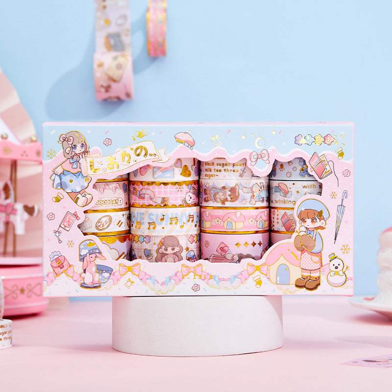 Cute Gold Detail Washi Tape Box Set