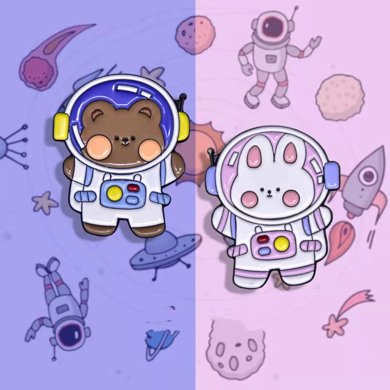 Cute Astronaut Animal Pins