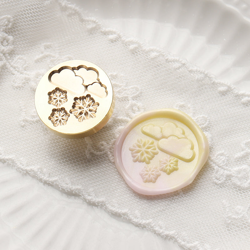 Cute Cloud Shaped Wax Stamp Heads Snowy