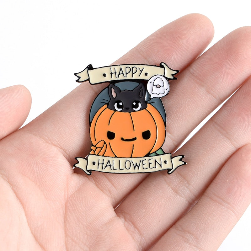 Cute Happy Halloween Enamel Pin