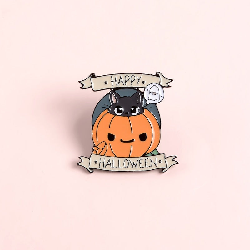 Cute Happy Halloween Enamel Pin